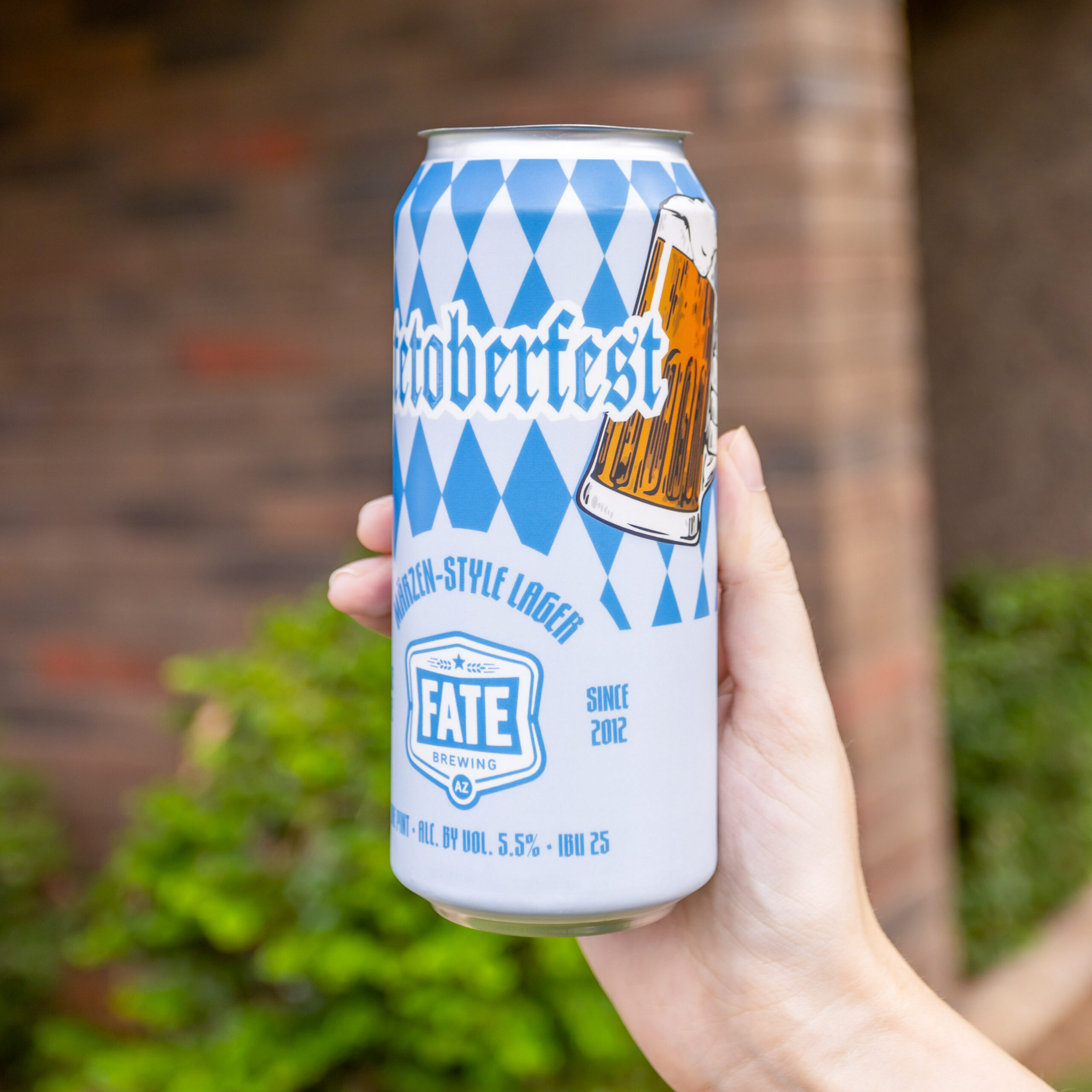 Fate Brewing shrink sleeve label can