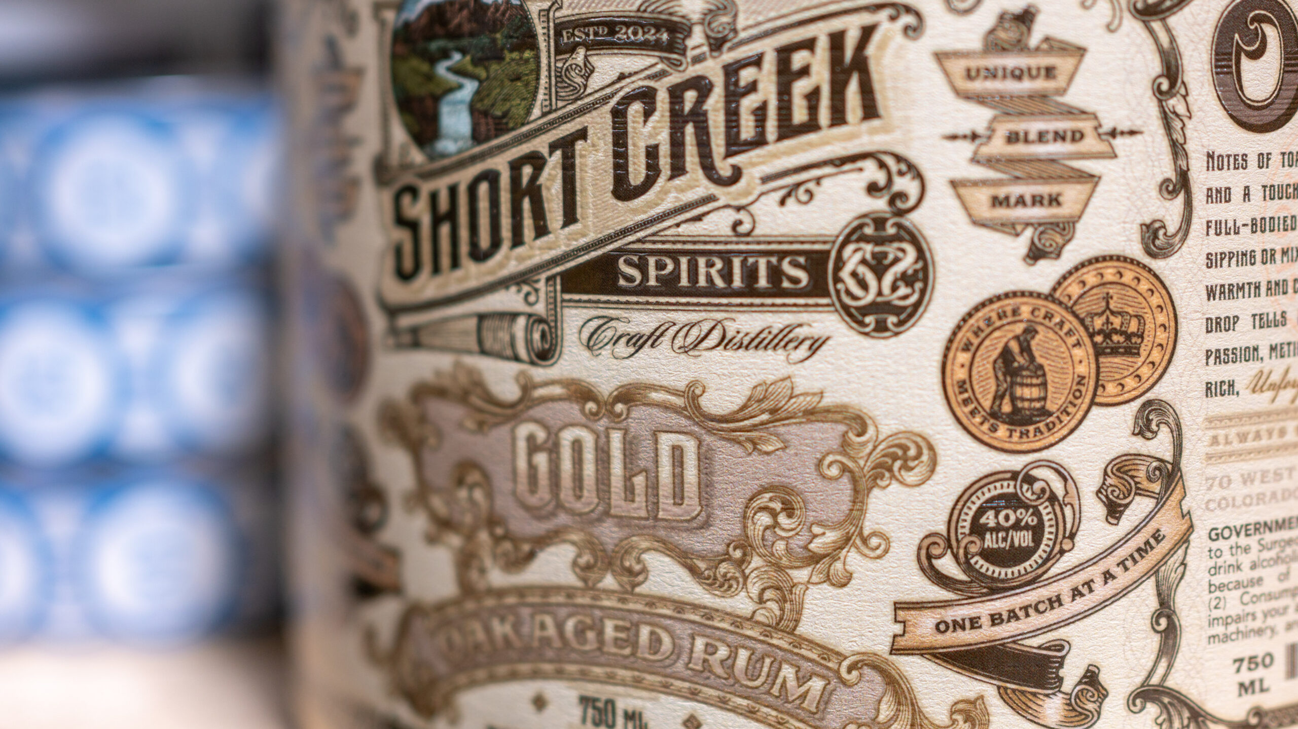 Short Creek Spirits label close up