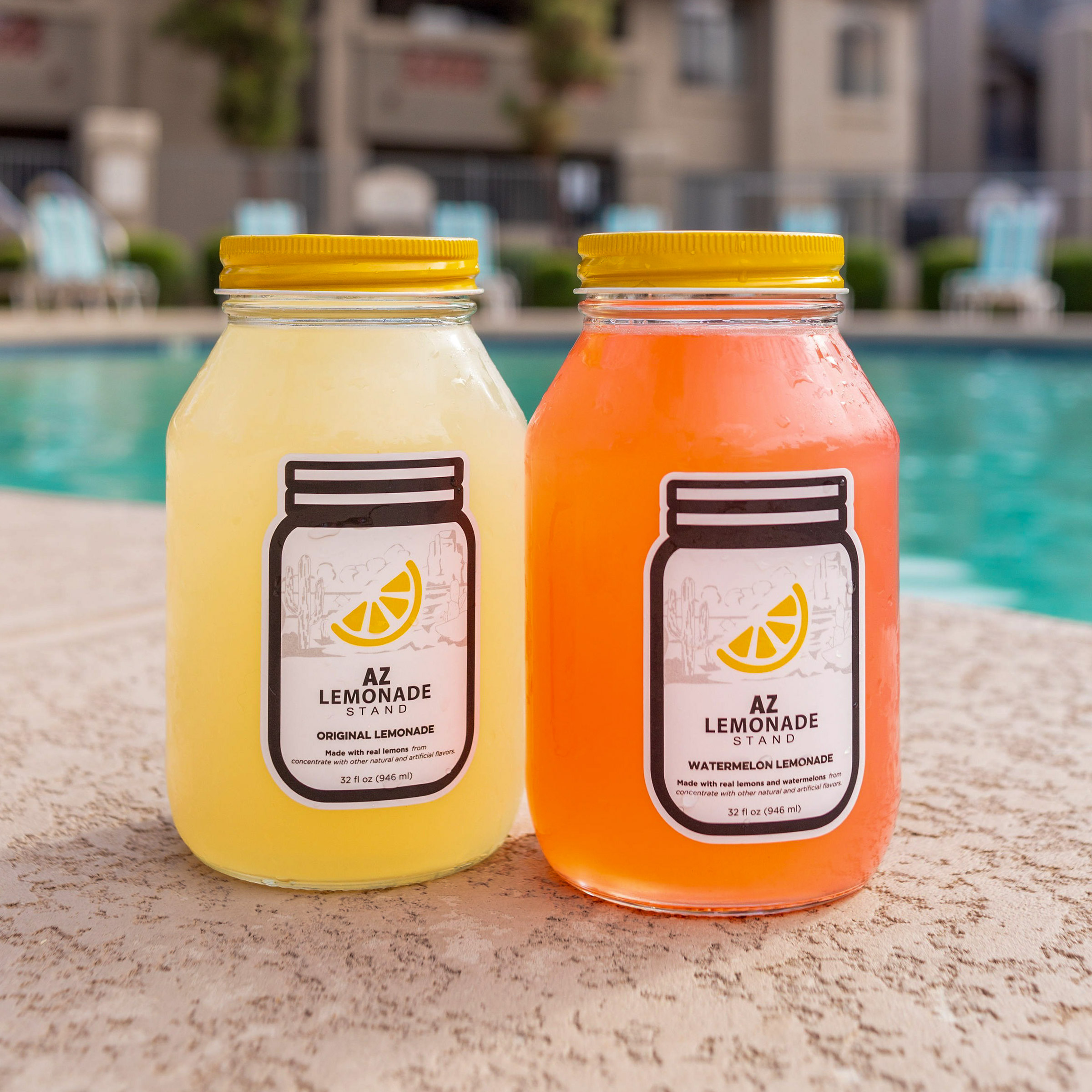 AZ Lemonade Stand drink jar labels