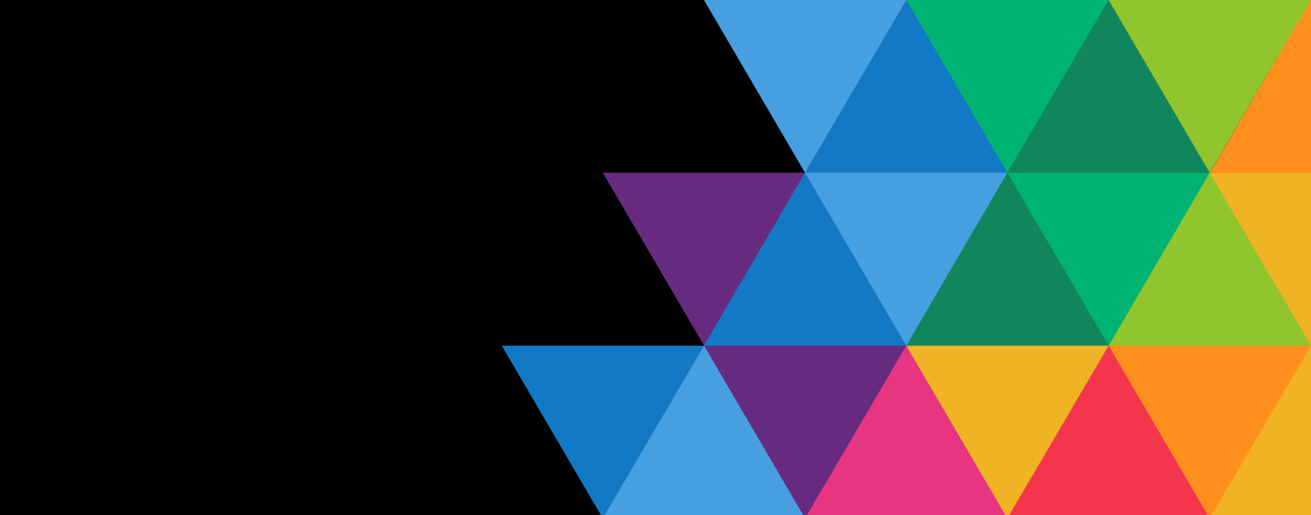 Multicolor triangles right med blackBG