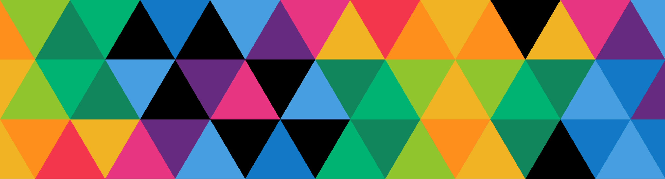 Multicolor triangles wide blackBG