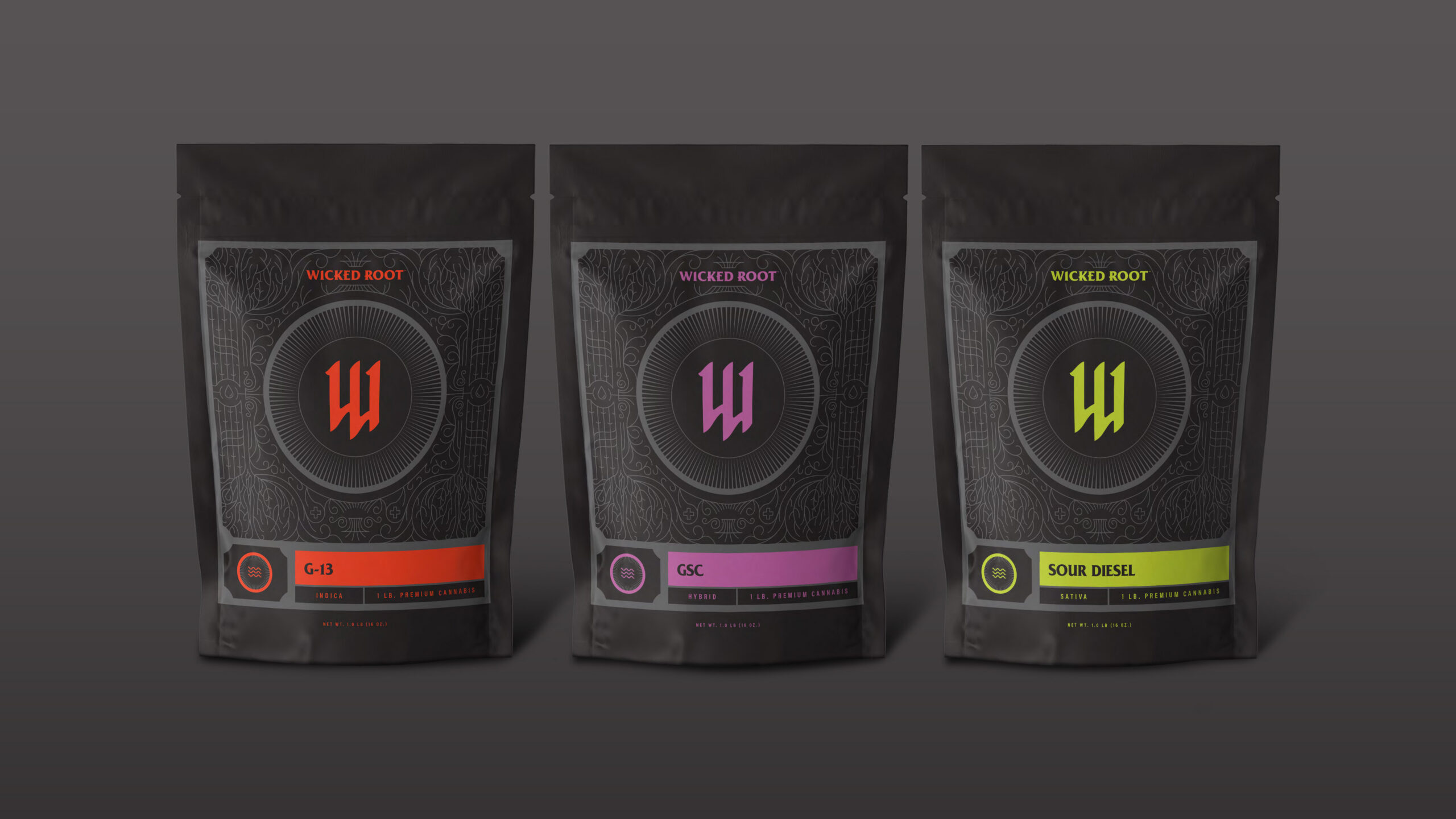 Wicked Root cannabis packaging